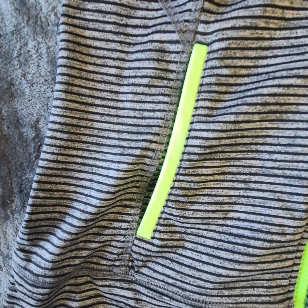 Lukka Womens Full Zip Hoodie Sweatshirt Gray Stripe Pockets Thumb Loops. Large - Picture 7 of 16